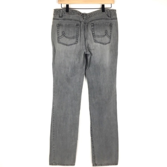 LOFT Jeans Skinny Fit Distressed Grey Charcoal Wash 100% Cotton Denim Size 8 - Picture 4 of 7